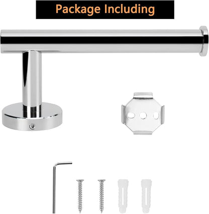 NearMoon Bathroom Toilet Paper Holder, Premium SUS304 Stainless Steel Rustproof Wall Mounted Toilet Roll Holder for Bathroom, Kitchen (10 Pack, Chrome Finish)