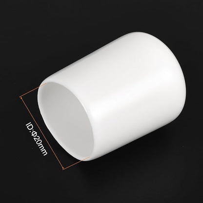 uxcell 20pcs Rubber End Caps 20mm ID Vinyl Round End Cap Cover Screw Thread Protectors White