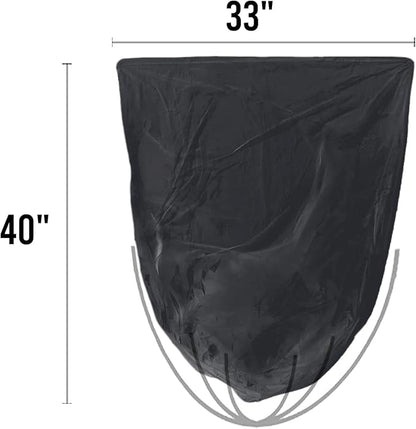 33 Gallon Trash Bags, 50 Count, Black Garbage bags, Multi-purpose Trash Can Bin Liners for Home Commercial, Outdoor, Construction, Industrial, Janitorial, Municipal, Lawn, Leaf
