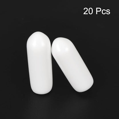 uxcell 20pcs Rubber End Caps 4mm(5/32") ID Vinyl Round End Cap Cover Screw Thread Protectors White