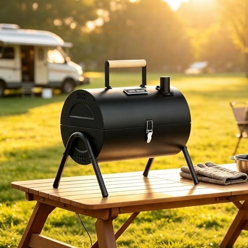 KEYO GRILL Portable Charcoal Grill, 2-in-1 Double-Sided