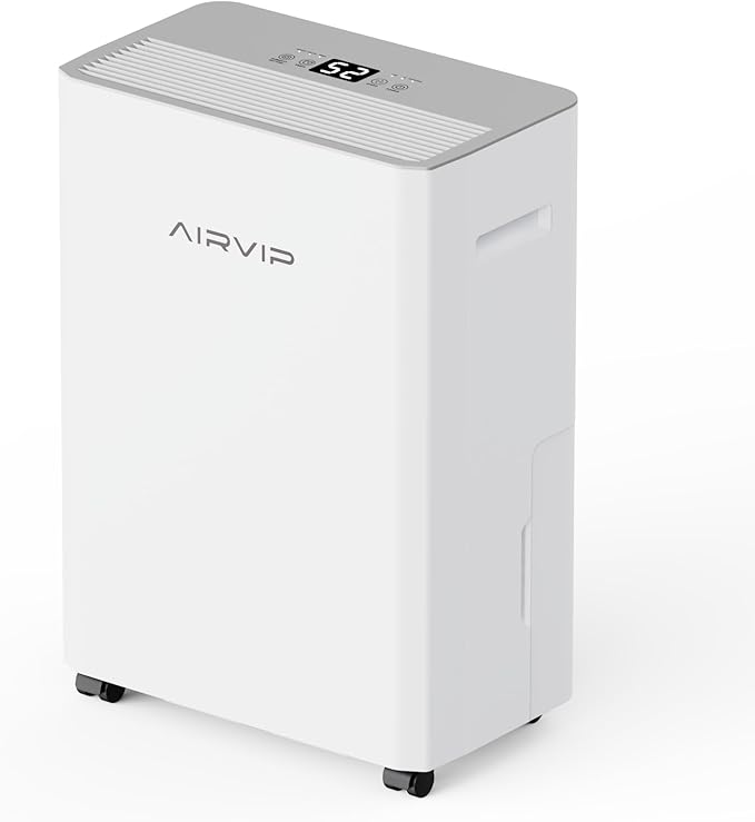 34 Pints Dehumidifiers for Home with 6.56ft Drain Hose, 2441 Sq.Ft Quite & Energy Efficient Dehumidifier for Basement Bedroom Bathroom with Auto Shut Off,2.5 L Water Tank,Smart Humidity Control