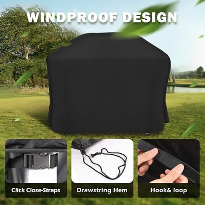 Grill Cover for Traeger Woodridge Elite Pellet Grill TFC97XLH, Outdoor Griddle Cover for Traeger Elite/Pro Pellet Smoker Grill, Waterproof BBQ Grill Cover for All Weather