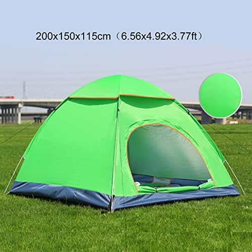 Family Dome Tent Pop-Up Tent Lightweight Tent Durable 210T Polyester Fabric Water-Resistant, UV Protection Easy Set Up for Camp Backpacking Hiking Outdoor,Green 1,M