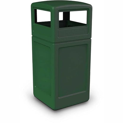 Commercial Zone-73295399 PolyTec 42 Gallon Square Waste Container with Dome Lid Color: Green