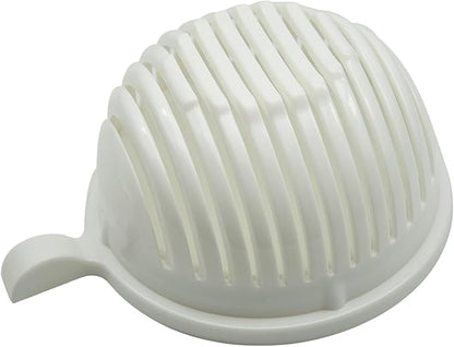 Quick Salad Maker Chopper Salad Cutter Bowl Swiftly Dice Fruits & Vegetables, BPA-Free Healthy Meals and Salads in Minutes Multi-functional (White)