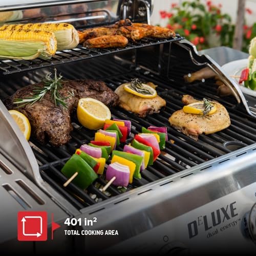 Nexgrill Deluxe 2-Burner Gas Grill, Compact with Foldable Shelves & 2 Hooks