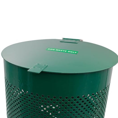 ZERO WASTE USA - The Sentry® Waste Can Gloss Green - 100% Rust-Free, Powder-Coated, Commercial-Grade Aluminum to Withstand Weather. 10-Year Warranty