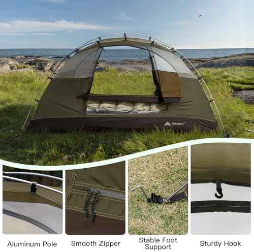 Forceatt Camping Tent 2 Person, Backpacking Tent Waterproof & Windproof, Ultralight Instant Tent with Rain Fly for Camping, Hiking, Outdoor