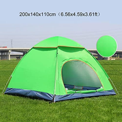 Family Dome Tent Pop-Up Tent Lightweight Tent Durable 210T Polyester Fabric Water-Resistant, UV Protection Easy Set Up for Camp Backpacking Hiking Outdoor,Green 1,S