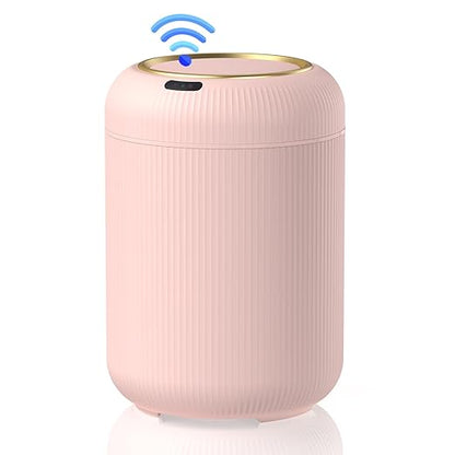 Procade Automatic Motion Sensor Bathroom Trash Can with Lid, 3 Gallon Touchless Trash Bin, Smart Plastic Garbage Can, Mini Pink Wastebasket for Toilet, Office, rv, Bedroom, Living Room