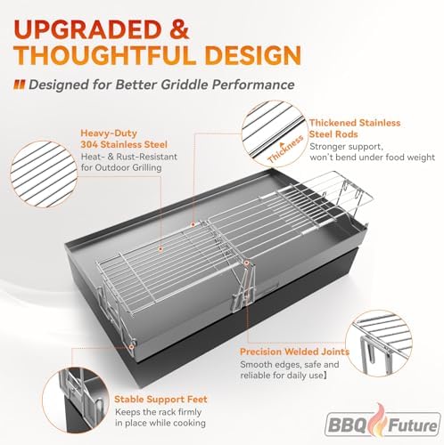 Griddle Warming Rack for Blackstone, Adjustable Griddle Accessories