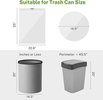 10 Gallon Trash Bags Drawstring, 1 Mil Thick White Garbage Bag for Office Kitchen, 75 Count