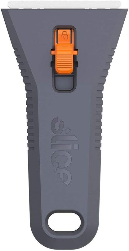 Slice 10591-CS Manual Utility Scraper, Locking Ceramic Blade, Rust Free, Finger Friendly, Soft-Touch Comfort Grips Reduce Strain, 12 Pack, Regular - Manual (Locks in Position) (10591-12)