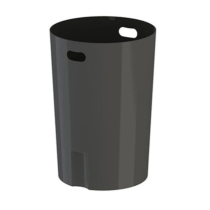 42 Gallon Circle 100% Recycled Plastic Heavy Duty Outdoor Commercial Trash Can with Push Open Dome Lid and Internal Liner - Great for Schools and Businesses - Brown Granite