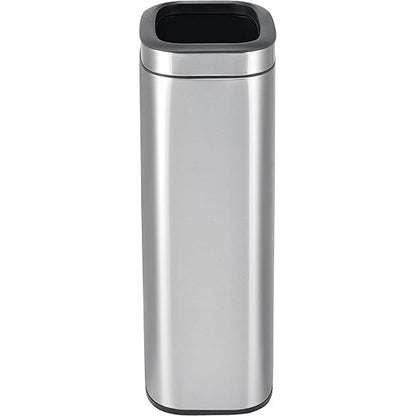 Global Industrial 8 Gallon Stainless Steel Slim Open Top Receptacle