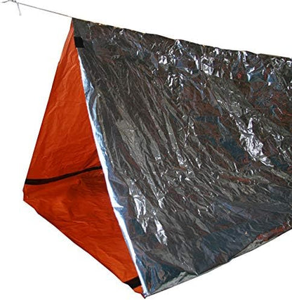 Emergency Zone Reflective & Green Survival 2 Person Tube Tents. Available in 1, 2, 3, 48 Packs. (Orange/Reflective, 2)