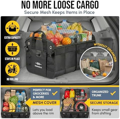 Extra Large Car Trunk Organizer System, Modular & Collapsible, Black