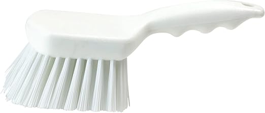 SPARTA 40541EC02 Plastic Scrub Brush, Utility Brush, Kitchen Brush With Hanging Hole For Cleaning, 8 Inches, White