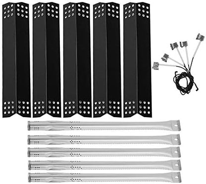 Replacement Parts Kit for Nexgrill 720-0925, 720-0882A, 720-0896, 5-Pack Heat Plates Flame Tamers Burner Tubes and Ignitors Replacement for Nexgrill Gas Grills 720-0896C,720-0925