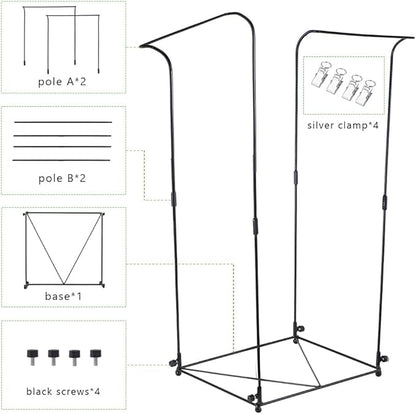 2 Pack Trash Bag Holder, Metal Garbage Bag Holder, 30-45 Gallon Portable Trash Bag Holder Stand, Multi-use Leaf Bag Holder for Yard, Camping, Garden, Lawn