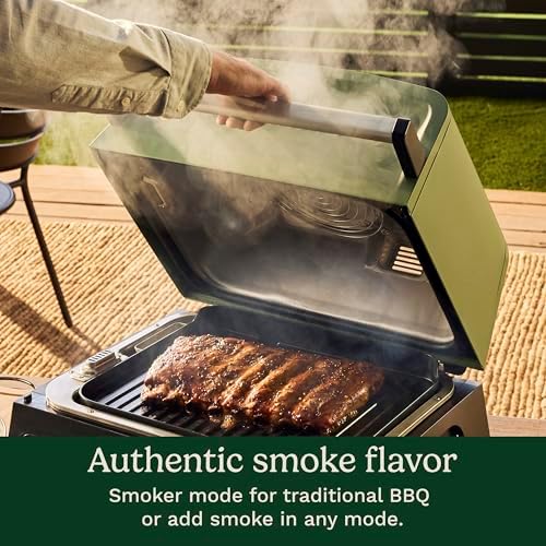 Cuisinart Outdoor Electric Grill, 8-in-1 Air Fryer/Grill/Smoker, 154 sq in
