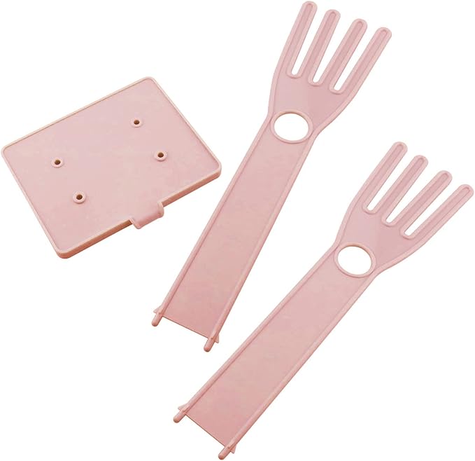 Pink Color Gloves Stand 15x12x34cm Kitchen Multifunctional Rubber Gloves Drain Rack Towel Storage Holder Drying Stand Creative Kitchen Tool