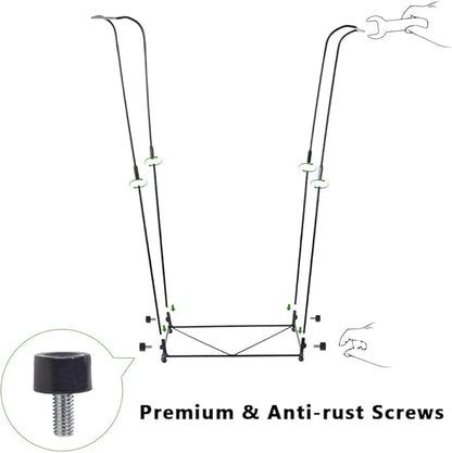 2 Pack Trash Bag Holder, Metal Garbage Bag Holder, 30-45 Gallon Portable Trash Bag Holder Stand, Multi-use Leaf Bag Holder for Yard, Camping, Garden, Lawn