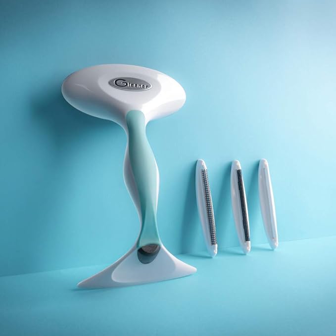 GLEENER Fabric Shaver & Lint Remover |Battery-Free 4-in-1 Depiller with 3 Fabric-Safe Edges for Clothes & Upholstery (Turquoise)