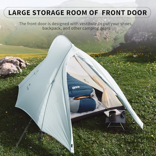 Naturehike Cloud-Up 2 Person Tent Lightweight Backpacking Tent with Footprint - Free Standing Ultralight Camping Hiking Backpack Tents Two Person Tent
