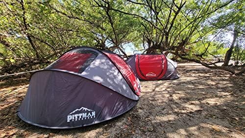 Pop Up Tent for Camping - 3 Second EZ up, Easy Set Up Instant Pop Up Tents 2 Person - Waterproof, Quick Setup & Pops Up for Outdoor Family Camping - Portable Disc Bag - 7.6'x4'x3.2' - PPI-POPUP2X