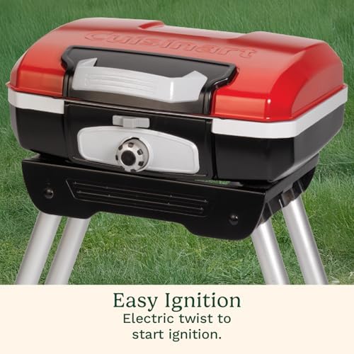 Cuisinart Gas Grill w/VersaStand, Petite Gourmet, Portable, 5,500 BTU
