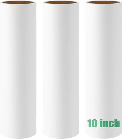 Large Lint Roller Refills 10 inch Wide Ultra Sticky Mega Roller Refills for Evercare Layers Smart Design Leo Cleaning Floor Roller for Removing Pet Hair, 3 Pack Total 180 Sheets