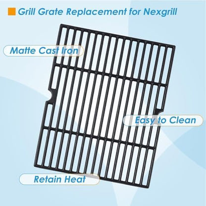 17 1/8" x 12 7/16" Cooking Grates Replacement for Nexgrill 720-0830MN, 720-0670E, 720-0737, Grill Master 720-0670E, Grill Chef BM616, GC610, Cooking Grid for Nexgrill Grill Grates Replacement