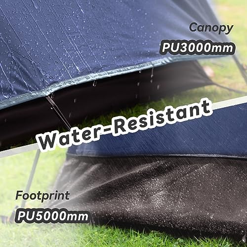 Forceatt Camping Tent 2/3/4 Person, Professional Waterproof & Windproof Lightweight Backpacking Tent Suitable for Outdoor,Hiking,Camping, Mountaineering and Travel