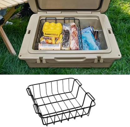 Cooler Wire Basket Cooler Wire Basket Iron Organizer Cooler Organizer Tray Reusable Cooler Food Separator Basket Enhanced Storage Capacity