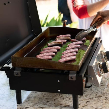 Razor 2-Burner Portable LP Gas Griddle with Lid in Black GGT2131M