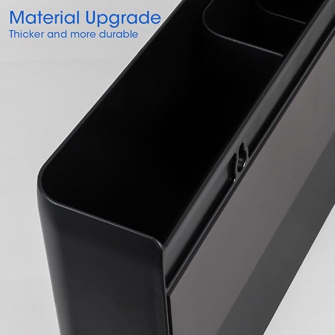 Picowe 3 PCS Magnetic Laundry Storage, Magnetic Storage Box for Laundry Room, Kitchen, Bathroom, Office, Space-Saving Trash Container Hanging on Dryer, Washer or Wall Mount Trash Bin (Black)