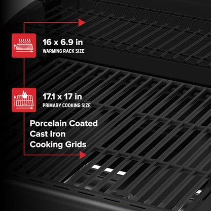Nexgrill Deluxe 2 Burner Gas Grill, Foldable Shelves with Warming Rack