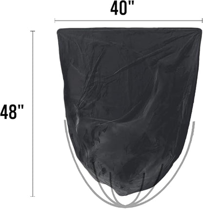 40-45 Gallon Lawn & Leaf Trash Bags, 125 Count Bulk, Black Garbage bags, Multi-purpose Trash Can Bin Liners for Home Commercial, Outdoor, Construction, Industrial