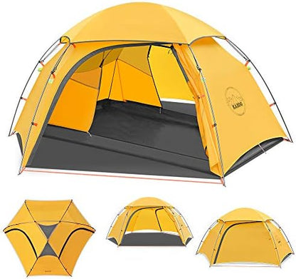 KAZOO Waterproof Backpacking Tent Ultralight 1/2 Person Lightweight Camping Tents 1/2 People Hiking Tents Aluminum Frame Double Layer