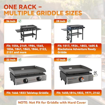 Griddle Warming Rack for Blackstone, Adjustable Griddle Accessories