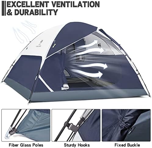 CAMEL CROWN Tents for Camping 2/3/4/5 Person Camping Dome Tent, Waterproof,Spacious, Lightweight Portable Backpacking Tent for Outdoor Camping/Hiking
