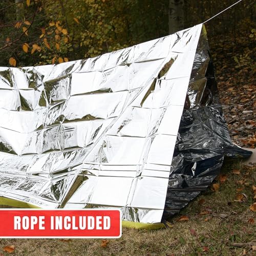 Emergency Zone Reflective & Green Survival 2 Person Tube Tents. Available in 1, 2, 3, 48 Packs. (Reflective, 2)