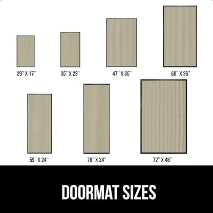 GORILLA GRIP Traffic Guard Door Mat, Heavy Duty Welcome Mats, Commercial Office Space Doormat, Waterproof, Fade Resistant, Strong Rubber Backing, Low Profile, Shoe and Boot Scraper, 35x23, Beige