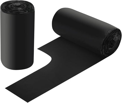 2-4 Gallon Portable Trash Bags,60 Counts Thicken portable Small Garbage Bags for Office, Kitchen,Bedroom Trash Can,Strong Trash Bags（Black）