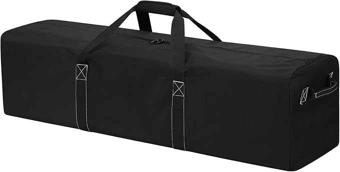 46 Inch Large Duffle Bag for Travel Camping - 127L Extra Large Heavy Duty Duffel Bag, Sport Equipment Storage Bag with 2 Sides Handles-Black