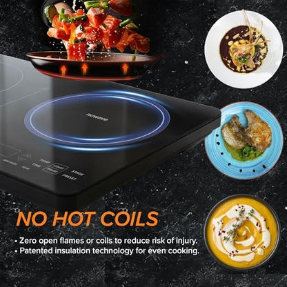 Nuwave Double Pro Cooktop Induction Countertop Burner, Portable, 50°F-575°F