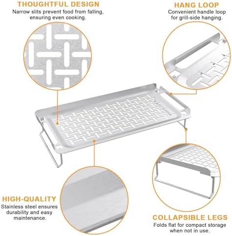 Griddle Warming Rack for Weber Slate 36 30 28 Inch Rust-Resistant Griddle, Stainless Steel Grill Warming Rack for Blackstone 17 22 28 36 Inch Charbroil Camp Chef and Most Flattop Griddle Accessories