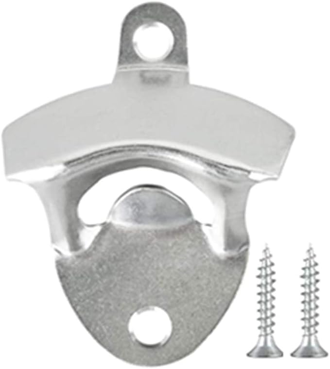 20 Pack Bottle Opener Wall Mounted, Vintage Beer Bottle Opener with Screws for Bars KTV Hotels Homes, (Silver)